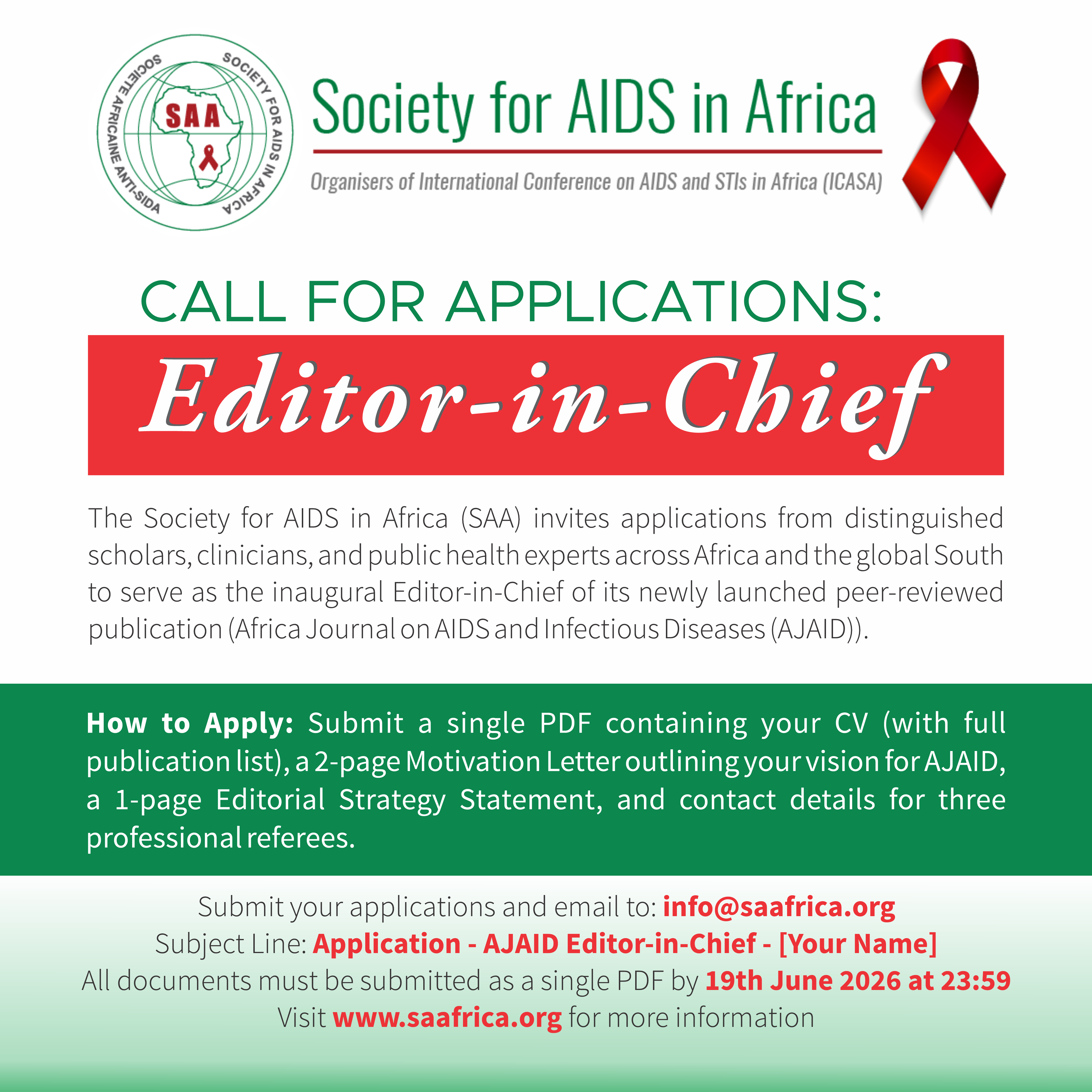 Call for Applications: Editor-in-Chief for AJAID