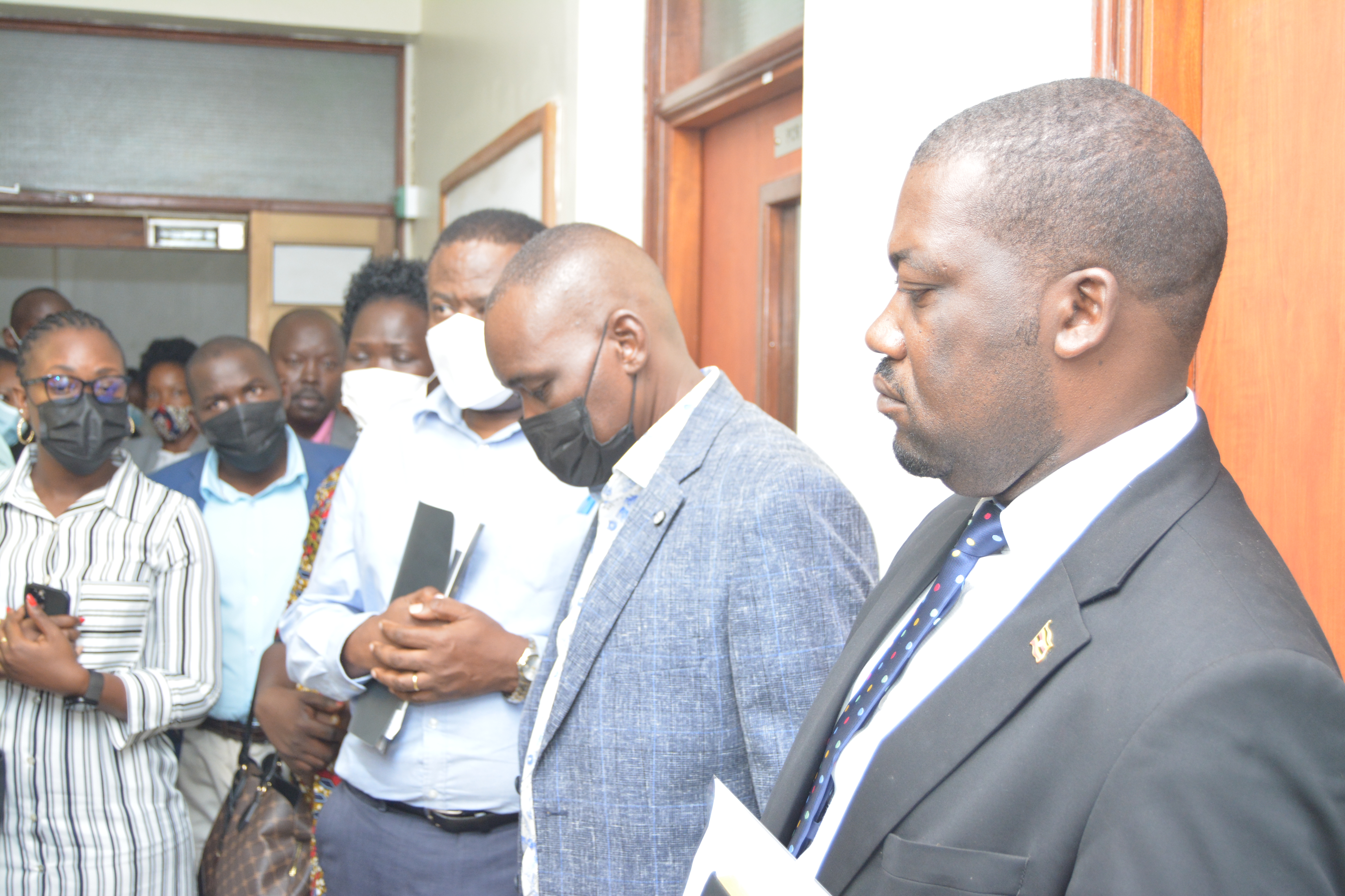 Members of Parliament with some members of UVRI management in the labs