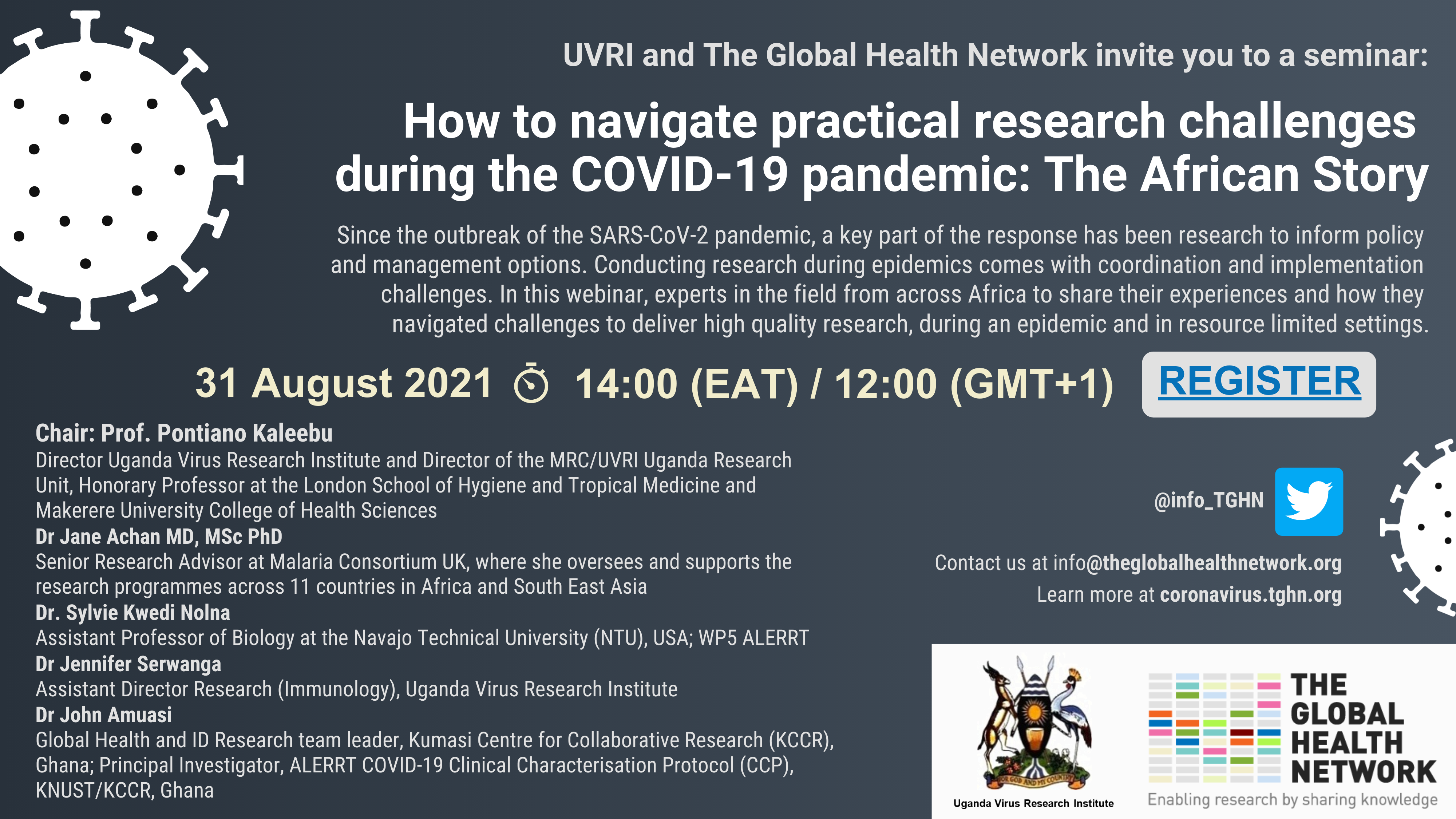 Experts will share their experiences and unique challenges of conducting research during outbreaks and how they navigated them to deliver high quality research. 
