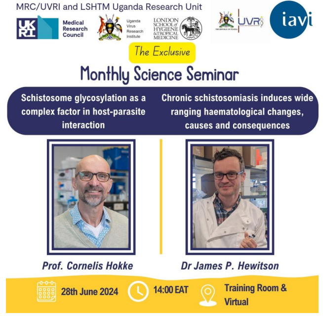 UVRI/UNHRO and Dr Moses Egesa hosted WORMVACS2.0 Coordinator Prof. Cornelis Hokke (LUMC) and collaborator Dr James Hewitson (University of York)