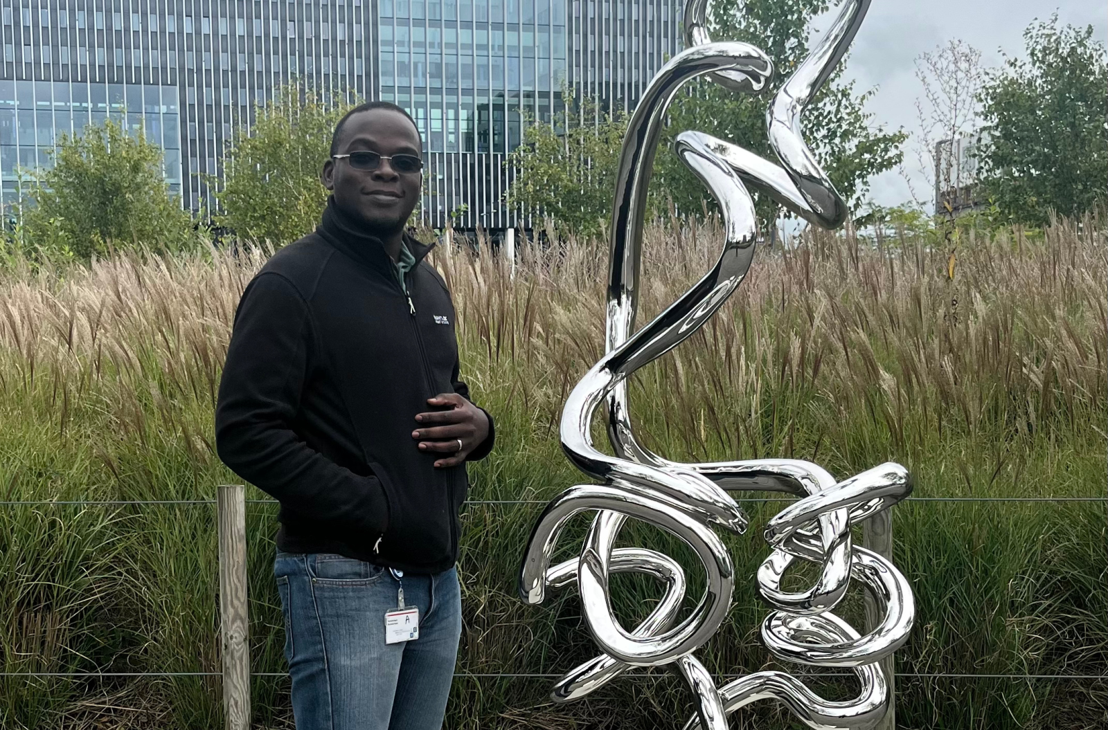 Dr Moses Egesa in Leiden during his knowledge exchange visit at the Leiden University Medical Center.