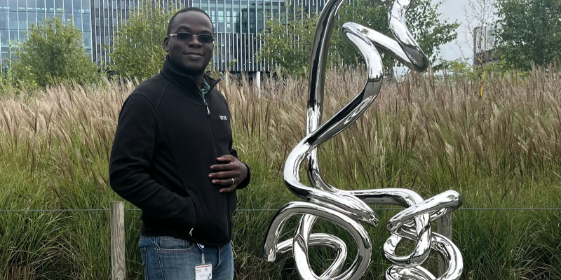 Dr Moses Egesa in Leiden during his knowledge exchange visit at the Leiden University Medical Center.
