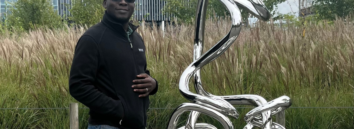 Dr Moses Egesa in Leiden during his knowledge exchange visit at the Leiden University Medical Center.
